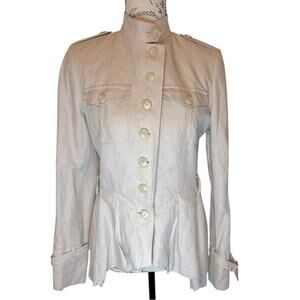 Pauw Amsterdam NWOT missing belt Nehru collar linen blend safari jacket. Size S